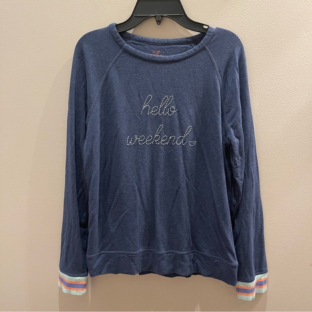 Vineyard Vines Girls Size 16 Embroidered Dreamcloth Sweatshirt embroidery